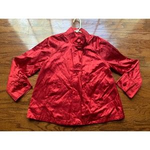 LAL Women's Satin Red Jacket New With Tag Size L